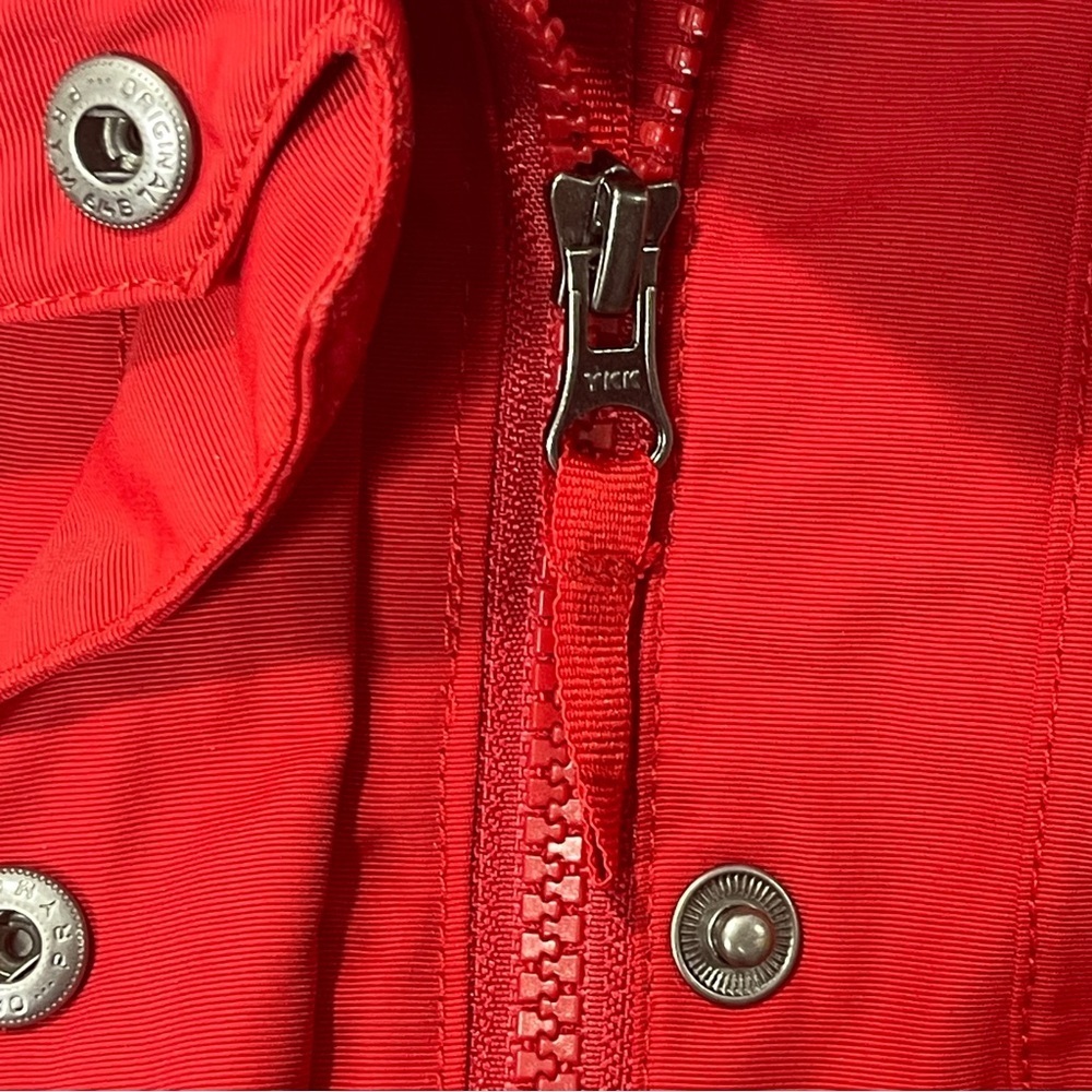 Eddie Bauer Charly Parka Rain Jacket Red Size Small Weatheredge Waterproof Wind - Picture 9 of 16
